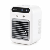 Mini Air Cooler Rechargeable Desktop Air Conditioner 2-Speed for Bedside Table