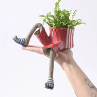 Creative Furniture Flower Pot Resin Figurine Lower Body Design