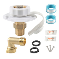 Threaded RV City Water Inlet with Check Valve Brass RV Water Inlet with Check Valve Easy to Install Heavy-Duty for Recreational Vehicle Trailer