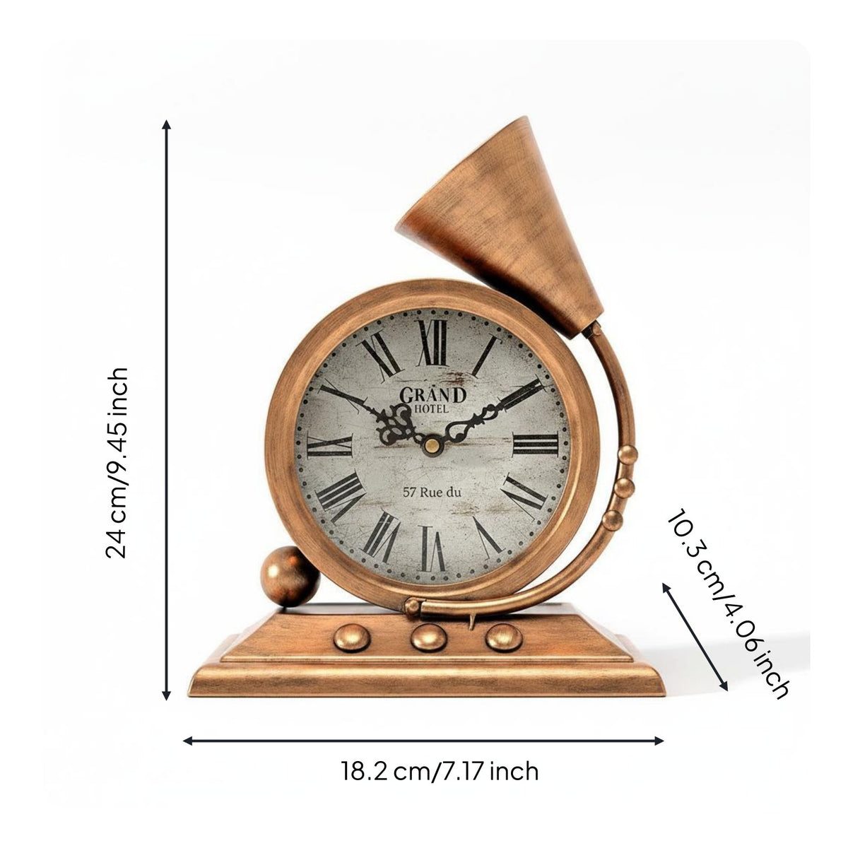 Vintage Desk Timepiece Decorative Retro Table Timepiece Lightweight for Shelf