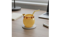 Glass Honey Jar with Bee Easy to Clean Bee Honey Pot Cup Stemless Design