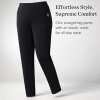 Ladies Trousers for Women UK with Elastic Waistband and Pockets, High Waisted for Office Wear, Plus Size up to 7XL