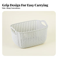 Wicker& design Organizing Box adaptable Storage Basket Decorative for Dorm Room