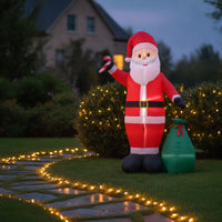 Quick Setup Inflatable Santa with Gift Bag Secure Giant Santa Inflatable Oversized Bright for Homeowners