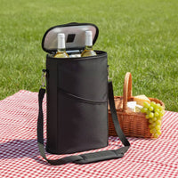 Leakproof Wine Cooler Bag Portable Insulated Wine Tote Compact Foldable for Dinner Parties