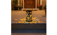 Floral Solar Lantern No Wiring Required Solar Garden Lantern Weatherproof