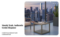 dual-level Square Stand Wabi-Sabi Aesthetic Side Table Indoor and Outdoor century's heartperiod Modern design for Patio