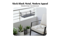 Hanging Railing storage rack areaSaving Balcony Shelf mesh Design for Fence, Gardeners