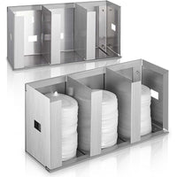 Stainless Steel Adjustable Cup and Lid Organizer for Cabinets
