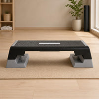 Adjustable Step Platform Rectangular Aerobic Step Platform Gray Legs