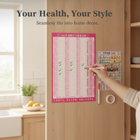 100-Day Health Tracker Wall Decal - Weight Loss & Self-Discipline Planner with Erasable Pen