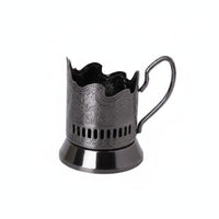 Podstakannik Retro Design Ornate Glass Sleeve with Handle for Collectors