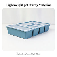 Fixed Divider Case Transparent Fixed compartment Container safely locking Latch for Craft Room