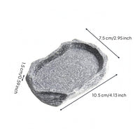 Terrarium Rock Bowl Naturalistic Stone Amphibian Bowl Layered Surface