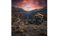 Car Roof Elevated Tent Foldable Hard Shell Roof Tent Weather Resistant Vehicle Mounted Shelter for off-Roaders, Journeyers, Outdoor, off-Grid Travel