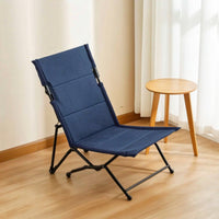 Portable Foldable Chair with Padded Seat Folding Backrest Seat Cushion Compact Cushion Chair Comfortable for Camping, Picnics