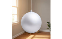 Matte Silver Christmas Ball Ornament Decorative Christmas Ornament Modern Bauble Odorless for Mantel