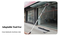 Scratch-Safe Bristles Solar Panel Cleaning Kit Wet and Dry Use Solar Panel Cleaning Brush Kit Multi-Purpose Extendable Wash Mop Adjustable Angle Head for Homeowners, Business Owners, Professional Cleaners, Rooftop, Home Exterior, Commercial Properties