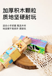 婴幼儿抓握旋转积木拼图玩具教宝宝手部精细动作训练逻辑思维益智