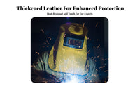 Leather Welding Hood Heat Resistant Flip Up Lens for Workshop