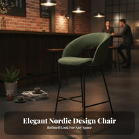 Metal High Stool with Rear Supportrest Nordic Design Highspine Support Metal Stool Modern Minimalist Design robustDuty
