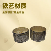 餐厅吊灯铁艺灯罩钻石灯罩架加工简约个性创意吊灯灯罩网罩