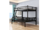 Space-Saving Metal Bunk Bed Sturdy Bunk Bed Frame Heavy Duty Furniture Long-Lasting for Children, Teens, Students, Shared Rooms, Compact Bedrooms, Dormitories