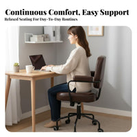 Ergonomic Computer Chair with Casters Support rotate Seat for Study Room