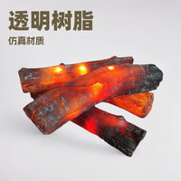 厂家供应 透明树脂仿真木炭条 仿真柴火堆 壁炉装饰配件