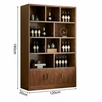 Wooden Beverage Cabinet Minimalist Living Room Design Room Display Shelf Large Capacity Entryway Partition Cabinet for Homeowners, Adults, Study