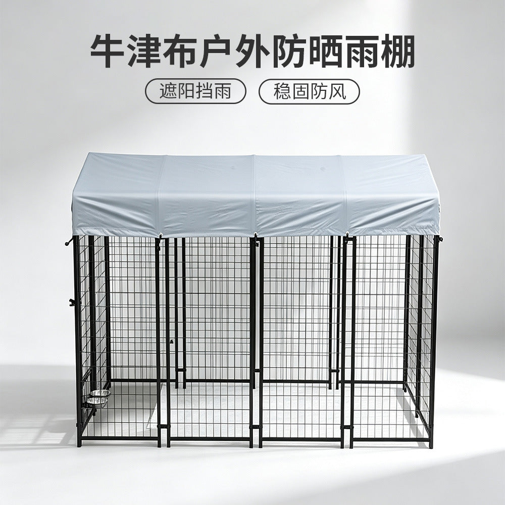 Large Oxford Cloth Outdoor Dog Kennel with Roof for Medium Dogs