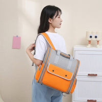 Cat Backpack and Dog Backpack, Portable Pet Bag with Side Pockets and Top Opening, Large Capacity Breathable Pet Carrier for Travel Hiking