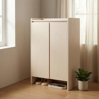 Solid Wood Shoe Storage Unit Removable Shelf Entryway Shoe Storage Unit Open Bottom Footwear Organizer for Hallway