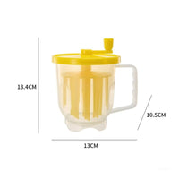 Egg Beating Cup with Handle Sturdy Manual Egg Beater Heavy Duty Hand Crank Mixer for Home Cooks