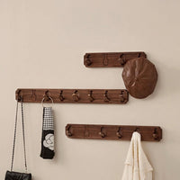 Folding Wall Coat Rack Foldable Hardware Natural for Foyer