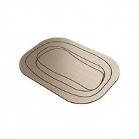 Diatom Mud Bath Mat Rectangular Home Accessory Printed Line Pattern for Doorway