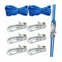 Braided Rope Tensioner with Locking Buckle Metal Rope Tightener with Buckle Secure Hardware Versatile for Travelers