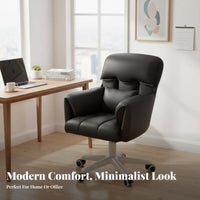 plush Vanity Chair Plush Comfort plush Vanity Seat Curved supportrest Stylish Design for Teens, Students, Bedroom, Small Spaces