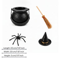 36 Pieces Halloween Decoration Set Witch Decor Set Textured Reusable for Desk