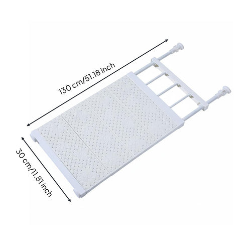 Nail-Effortless Storage Rack Easy Installation Wardrobe Shelf Divider