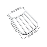 Backrest Luggage Rack Black Motorcycle Luggage Rack Powder-Coated Rear Cargo Shelf for Road Trips