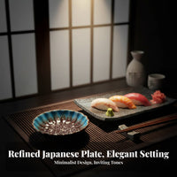 Flower-Shaped Ceramic Plate, Wasabi Dish, Minimalist Japanese Tableware