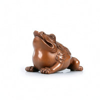 Wealth Toad Ornament Detailed Statue Metallic-Finish-Look for Entryway