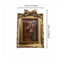 Ornate Photo Frame Resin Craftsmanship Vintage Bow Frame Gift Idea for Bedroom