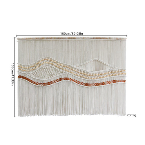 Macrame Wall Tapestry Natural Rope Bohemian Wall Tapestry Easy to Assemble