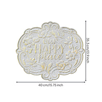 Metal Plaque with Frame Vintage Patio Sign Rustic Decorative Wall Plaque for Patio