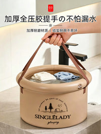 日本折叠盆便携式旅行洗衣服提手大号出差神器必备酒店洗脸泡脚袋