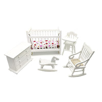 1:12 Scale Dollhouse Mini Wooden Bedroom Furniture Set for BJD Dollhouse Children's Room