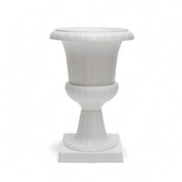 Planter with Pedestal Base Decorative Flower Pot Classic for Desk