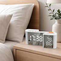 Alarm Clock with Temperature Display Desktop Alarm Clock with Humidity Display Snooze for Students, Heavy Sleepers, Bedroom, Nightstand, Dorm Room